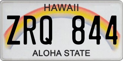 HI license plate ZRQ844