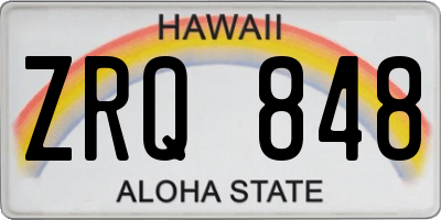 HI license plate ZRQ848