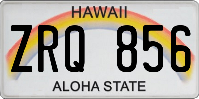 HI license plate ZRQ856