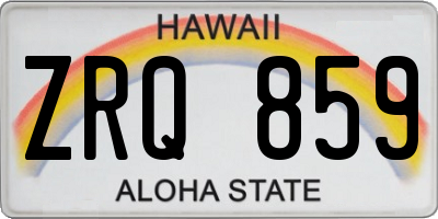 HI license plate ZRQ859