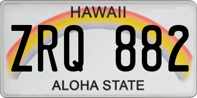 HI license plate ZRQ882