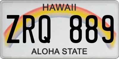 HI license plate ZRQ889