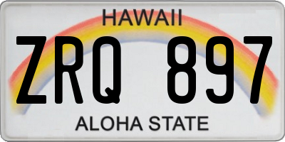 HI license plate ZRQ897