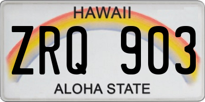 HI license plate ZRQ903
