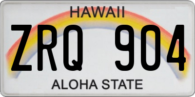 HI license plate ZRQ904