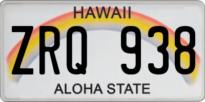 HI license plate ZRQ938