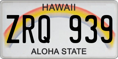 HI license plate ZRQ939
