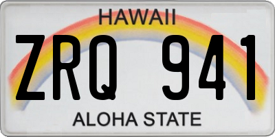 HI license plate ZRQ941