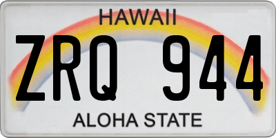 HI license plate ZRQ944
