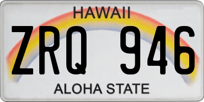 HI license plate ZRQ946