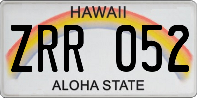 HI license plate ZRR052