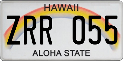 HI license plate ZRR055