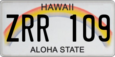 HI license plate ZRR109