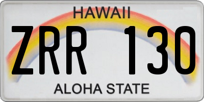 HI license plate ZRR130