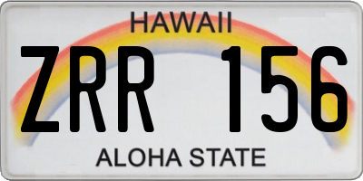 HI license plate ZRR156