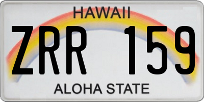HI license plate ZRR159