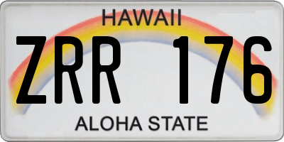 HI license plate ZRR176