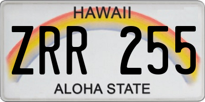 HI license plate ZRR255