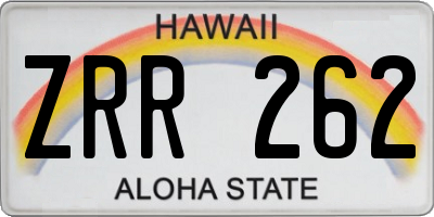 HI license plate ZRR262