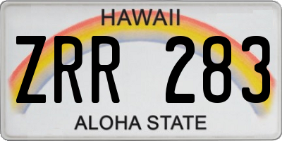 HI license plate ZRR283