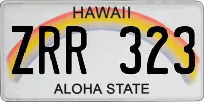 HI license plate ZRR323