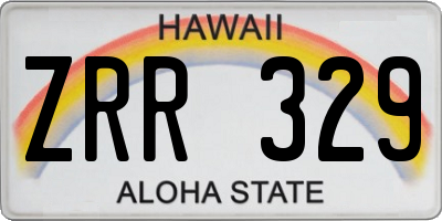 HI license plate ZRR329