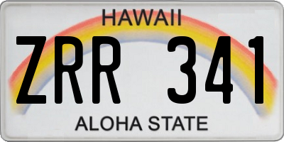 HI license plate ZRR341