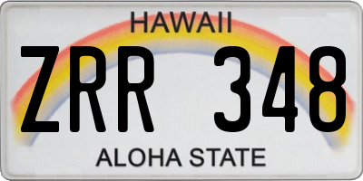 HI license plate ZRR348