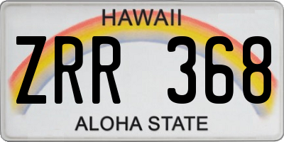 HI license plate ZRR368