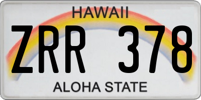HI license plate ZRR378