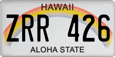 HI license plate ZRR426