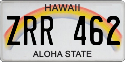 HI license plate ZRR462