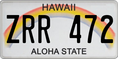 HI license plate ZRR472