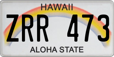 HI license plate ZRR473