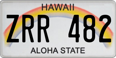 HI license plate ZRR482