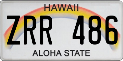 HI license plate ZRR486