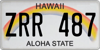 HI license plate ZRR487