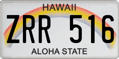 HI license plate ZRR516