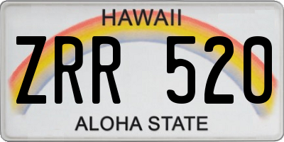 HI license plate ZRR520
