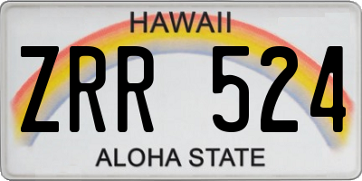 HI license plate ZRR524
