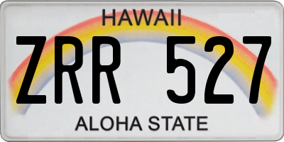 HI license plate ZRR527