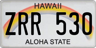 HI license plate ZRR530