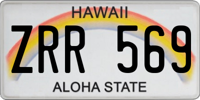 HI license plate ZRR569