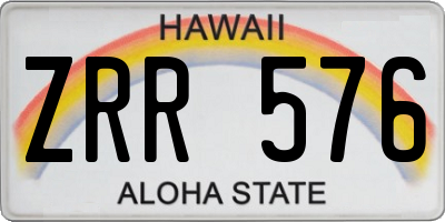 HI license plate ZRR576