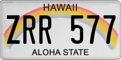 HI license plate ZRR577
