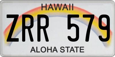 HI license plate ZRR579