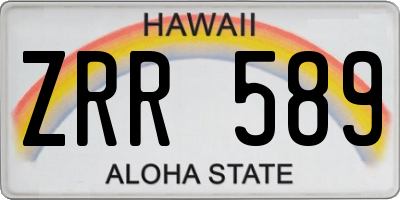 HI license plate ZRR589