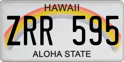 HI license plate ZRR595