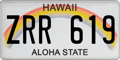 HI license plate ZRR619
