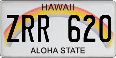 HI license plate ZRR620